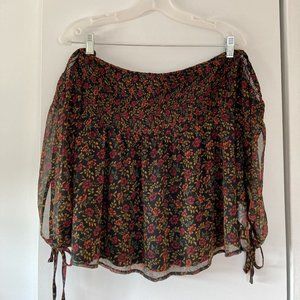 American Eagle Off-the-Shoulder Floral Blouse